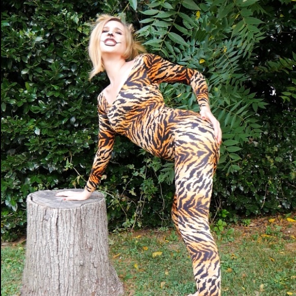 Tiger Print Catsuit - Picture 10 of 11